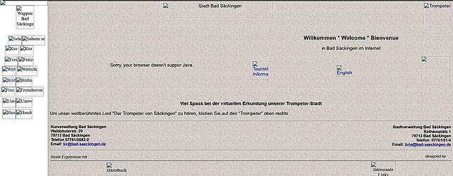 Bild 9: Digitale Zeitreise: So haben sich Webseiten aus der Region in drei Jahrzehnten verändert
