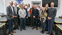 Amtsgerichtsdirektor Christoph Freudenreich (ganz links), Landgerichtspräsident Florian Diekmann (Zweiter von links) und die Vorsitzende ...