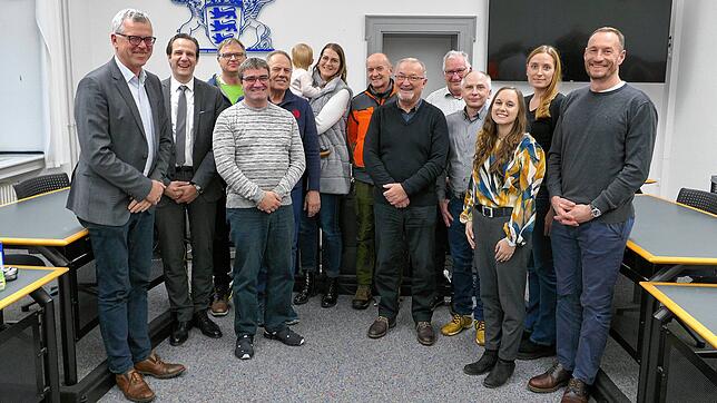 Amtsgerichtsdirektor Christoph Freudenreich (ganz links), Landgerichtspräsident Florian Diekmann (Zweiter von links) und die Vorsitzende ...