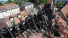 Die Dachkonstruktion im östlichen Teil des Stadlerhauses ist nicht mehr mit der Brandgiebelwand verbunden, sondern steht frei. „Die ...