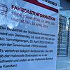 Damit müssen Fahrgäste erst mal nicht mehr rechnen: Ein Aushang an der Haltestelle Schottenplatz informiert beim jüngsten Streik über ...