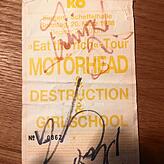 Die signierte Eintrittskarte des Motörhead-Konzertes 1988 in der Scheffelhalle hat Michael Brauch immer noch.