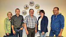 Der Vorstand (v.l.): Beisitzerin Gabriele Mors, Stellvertreter Albert Reichle, Vorsitzender Werner Brutscher, Kassiererin Sabrina ...