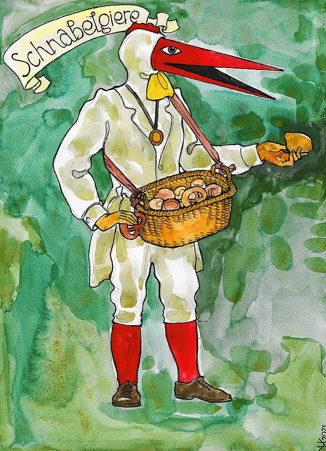 Die Schnabelgiere aus Meersburg geben das Narrenblättle &bdquo;Fenstergucker&ldquo; heraus.