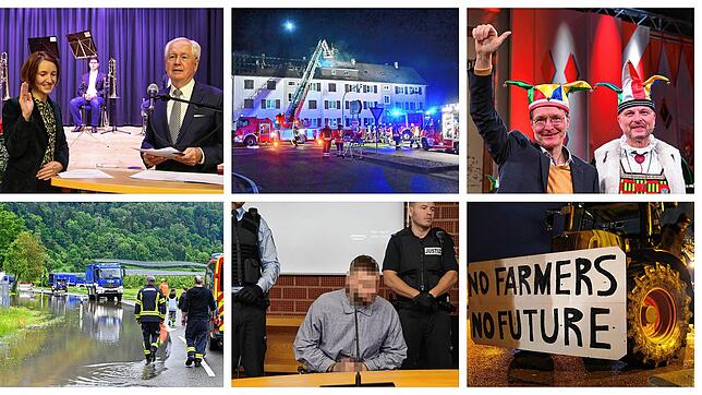 Einige der Bilder des Jahres 2024 aus Stockach. Amtseinführung von Bürgermeisterin Susen Katter, Brand in der Radolfzeller Straße, Karl ...