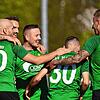 Erleichterung: Luis Grether, Francesco Alfarano, Marco Romano und Yannik Böhler (von links) feierten den 4:0-Endstand, den Samuel Pisano ...
