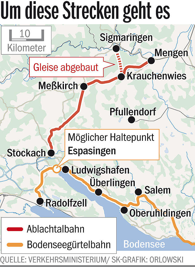 Bei Bodenseegürtelbahn und Ablachtalbahn gibt es hinter den Kulissen offenbar Bewegung.