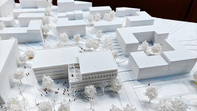 Kompakte Quader: Die Stuttgarter Architekten des Büros asp ersannen diese Optik für den kombinierten Kita-Grundschul-Cmapus mit ...
