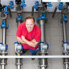 Herr über das Wasser: Stellvertretender Wassermeister Fritz Schäuble rückt aus, wenn es in der Wasserversorgung zu Betriebsstörungen ...
