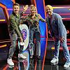 Die Donaueschingerin Hannah Schedler mit ihrem Spielpartner Thore Schölermann (links) und dem Moderator Ross Antony. Ausstrahlung der ...