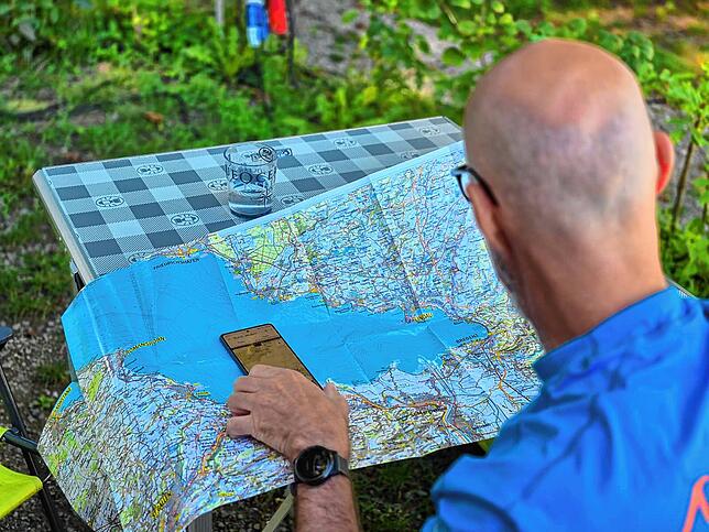 Martin Stengele hat seine Route sorgsam geplant: Den Untersee wird er jedoch erstmal auslassen.