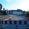 Alle Grenzübergänge in der Gemeinde Hohentengen in die Schweiz geschlossen. Hier die Brücke von Schloss Rötteln nach Kaiserstuhl.