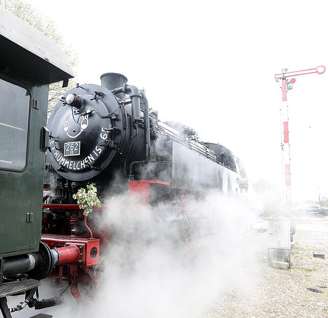 Und los geht´s. Der Dampfzug startet in die Saison 2019.