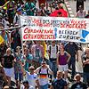So sieht es aus, wenn Querdenker auf die Straße gehen. Ein Bild von der Demonstration in Berlin im August, organisiert von Querdenken ...