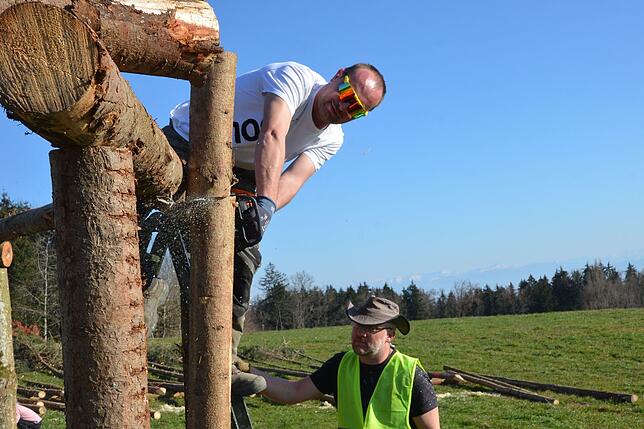 Bild 24: Erste Bilder vom Funken-Aufbau auf der Markdorfer Panzerwiese – So entsteht das Spektakel!