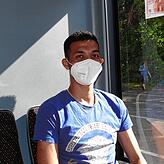 Mahdi Elsagher mag die Fahrt im E-Bus, weil sie leiser ist als in den Dieselbussen.