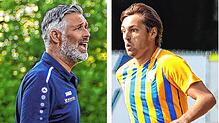 SCP-Trainer Hakan Karaosman (links) spricht in Sachen Saisonziel nicht vom Oberliga-Aufstieg. Und für Christian Jeske und seinen FC ...