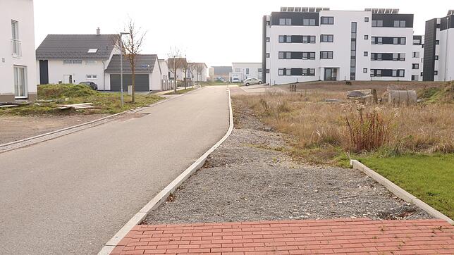 Hier endet der Gehweg an der Max-Gilly-Straße im Erweiterungsgebiet &bdquo;Auf Hohen&ldquo; in Hüfingen. Schüler müssen die nächsten ...