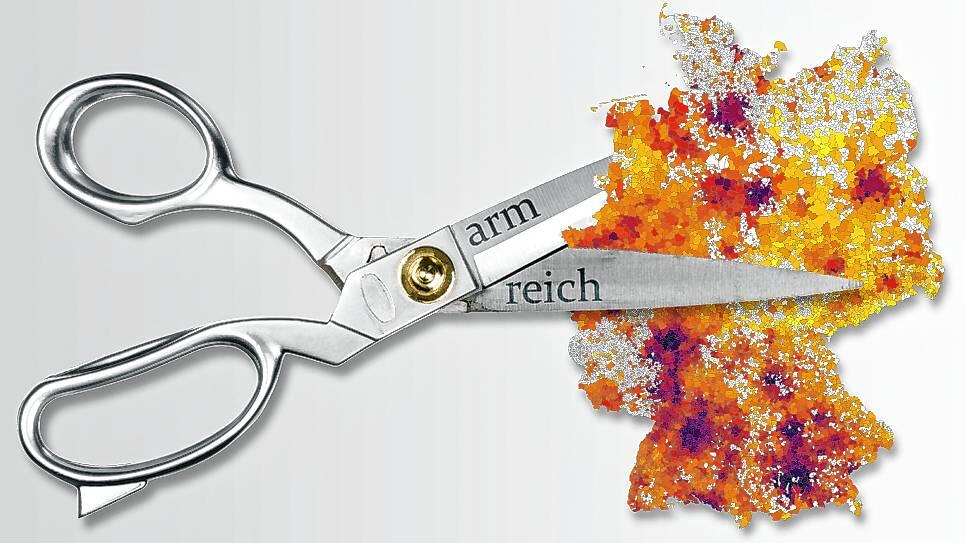 Im Umland der großen Städte sind die Gehaltsunterschiede am größten. Aber auch in der Region gibt es enorme Ungleichheiten.
