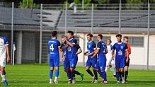 Großer Jubel beim Hegauer FV, der den 0:1-Rückstand gegen den FC Radolfzell in einen 3:1-Heimsieg drehte.