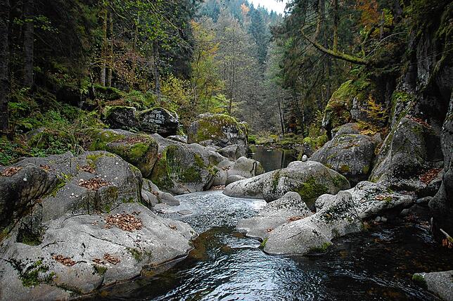 Die herbstliche Teufelsküche im Albtal.