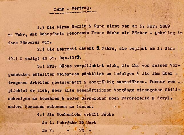 Wen Friedrich Rupp nach dem Abgang Jonas Halbachs als neuen Färbereichef engagiert hat, ist unbekannt. Jedenfalls sorgte er für die ...