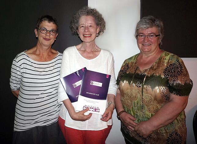 Das Führungsteam des Frauen-und Kinderschutzhauses Kreis Waldshut: Marlies Sonntag (von links, Geschäftsführerin), Eva-Maria Zuber ...