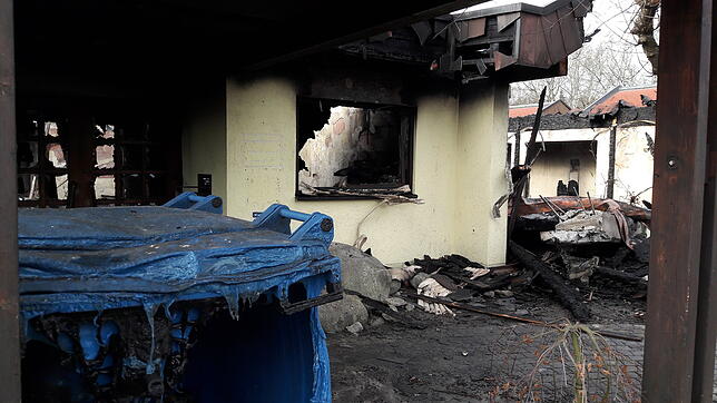 Nur noch eine Ruine: Der Kindergarten Seeboden am Tag nach dem Brand