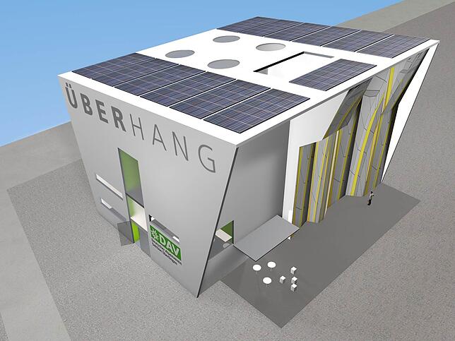 Erste Entwürfe zur Kletterhalle "ÜBerhang" in Überlingen. Bild: DAV