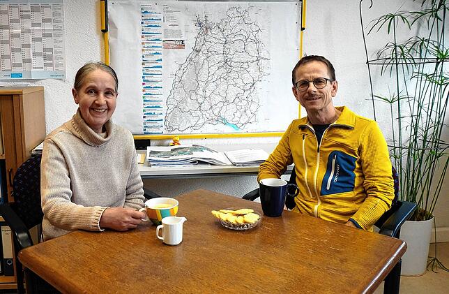 Patrick Heizmann, Radkoordinator des Landkreises Waldshut, spricht mit der SÜDKURIER-Mitarbeiterin Ursula Freudig über seine Arbeit und ...