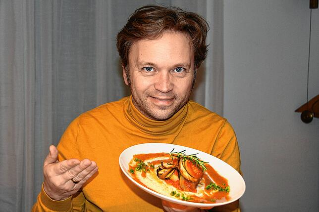 Stephan Freißmann mit formschön angerichteter Ratatouille – fast wie im Kinofilm.
