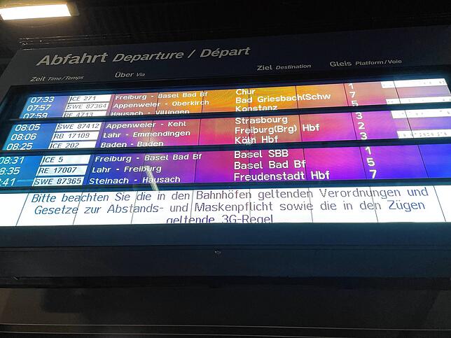 Bild 1: 3G-Kontrollen in der Schwarzwaldbahn: Beim Selbsttest gab es jedenfalls keine