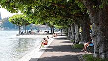 Die Seestraße ist nicht nur als Flaniermeile beliebt, viele Besucher gehen hier auch gerne baden. Mancher fragt sich: Muss das sein?