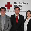 Dirk Caroli (links) wurde einstimmig zur Vertretung der Bereitschaftsleitung der DRK-Ortsgruppe Donaueschingen gewählt. Julia ...