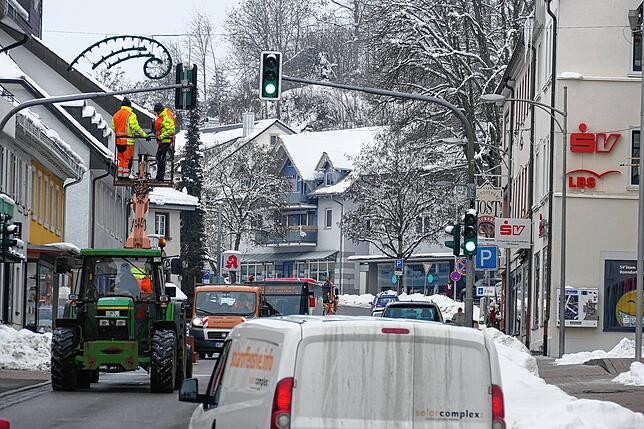 Die Weihnachtsbeleuchtung wurde abmontiert.