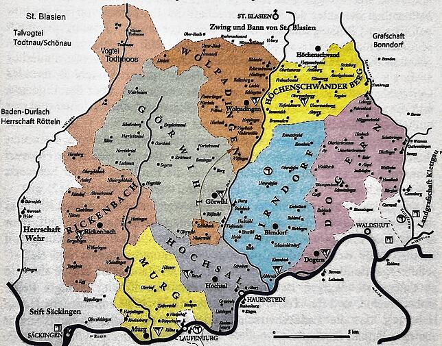 Das Gebiet der Grafschaft Hauenstein mit seinen acht Einungen gehörte einst zu Vorderösterreich und unterstand von 1371 bis zu seinem ...