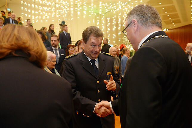 Auch Feuerwehrkommandant Louis Laurösch war zum Jahresempfang gekommen.