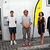Der Vorstand des FDP-Kreisverbandes (von links): Daniel Poznanski und Jareem Khawaja (stellvertretende Vorsitzende), Harald Ebi ...