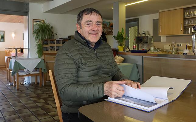 Heinz Lauble, Eigentümer der Immobilie, und selber 37 Jahre Wirt im Adler, kennt die Geschichte des Hauses.