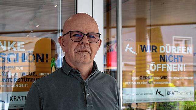 Muss sein Kaufhaus geschlossen halten: Hermann Kratt könnte die Fläche auf einem Geschoss auf weniger als 800 Quadratmeter begrenzen ...