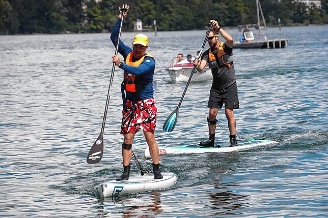 Bild 31: Auf zum SUP-Rennen! Bei der Bodenseewoche 2024 messen sich die Paddler im Wettstreit