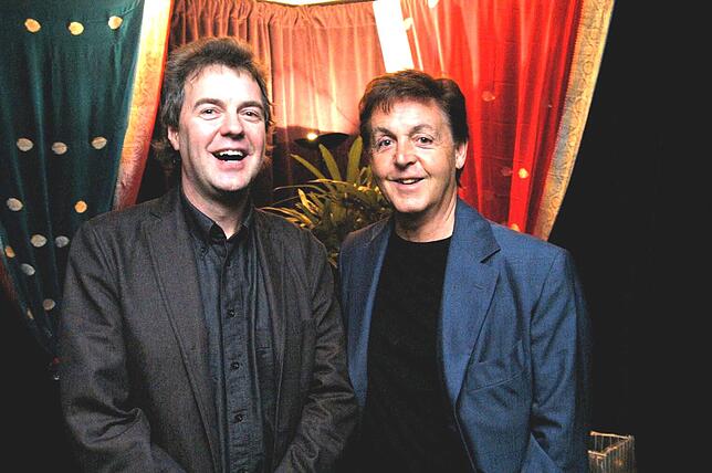 Ein Höhepunkt: Günter Schneidewind 2001 mit Ex-Beatle Paul McCartney.