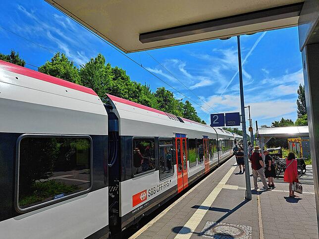 Der Seehas, hier am Haltepunkt Konstanz-Wollmatingen, verkehrt derzeit zwischen Konstanz und Engen. Jetzt soll sich der Kreis dafür ...