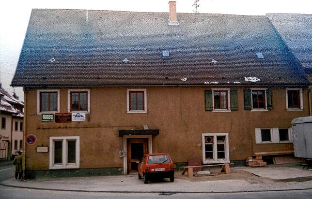 So sah das Alet-Stüble bis Anfang 1986 aus, als Klaus Haschlar eröffnete. Er ließ das Fachwerk darunter im selben Jahr freilegen.