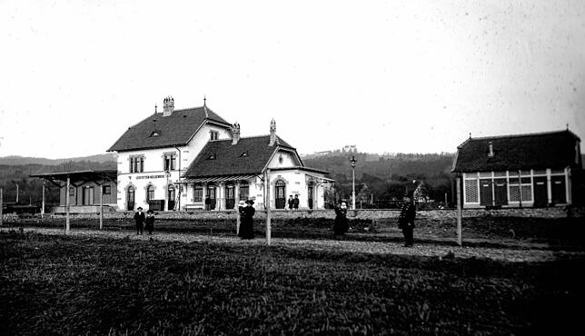 &bdquo;Leustetten-Heiligenberg&ldquo; hieß im Jahr 1906 die Bahnstation an der Salemertalbahn.