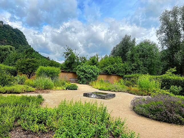 Der Kräutergarten auf dem Landesgartenschau-Gelände.