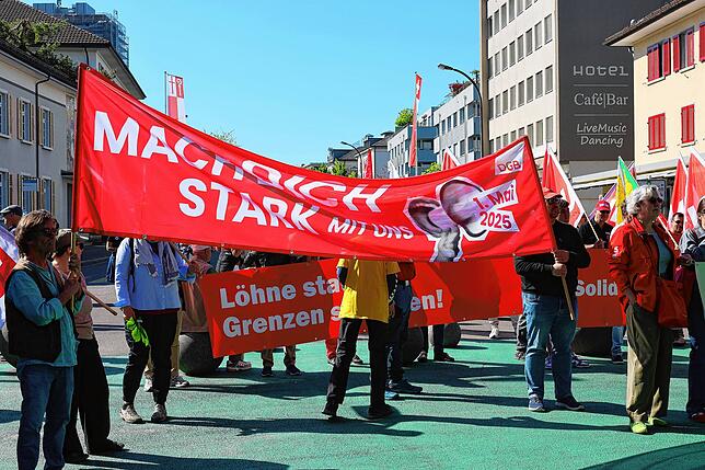 Bild 28: Gemeinsamer Protest am 1. Mai: So gingen Konstanzer und Kreuzlinger auf die Straße