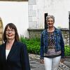 Wechsel im Vorstand des Vereins Freunde Schloss Tiengen (von links): Der ausgeschiedene Vorsitzende Mathias Wetz, die neue Vorsitzende ...