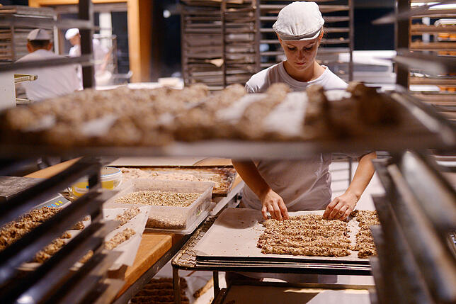 Seelen gibt es in der Bäckerei Baader in unterschiedlichen Ausführungen. Eines haben sie gemeinsam: Ihr Teig wird immer nass verarbeitet.