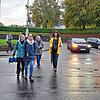 Schopfheimer Straße/Kirchplatz: Die Überquerungswege sind hier sehr breit. Fußverkehrscheck-Planer Alexander Riss schlägt Provisorien ...
